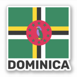Adesivo Bandeira da Domínica