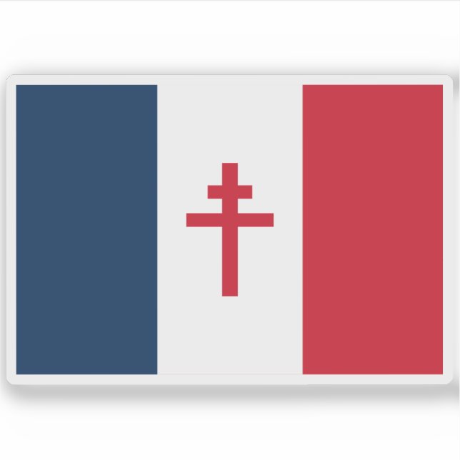 Adesivo Bandeira da França Livre (1940-1944) (Frente)
