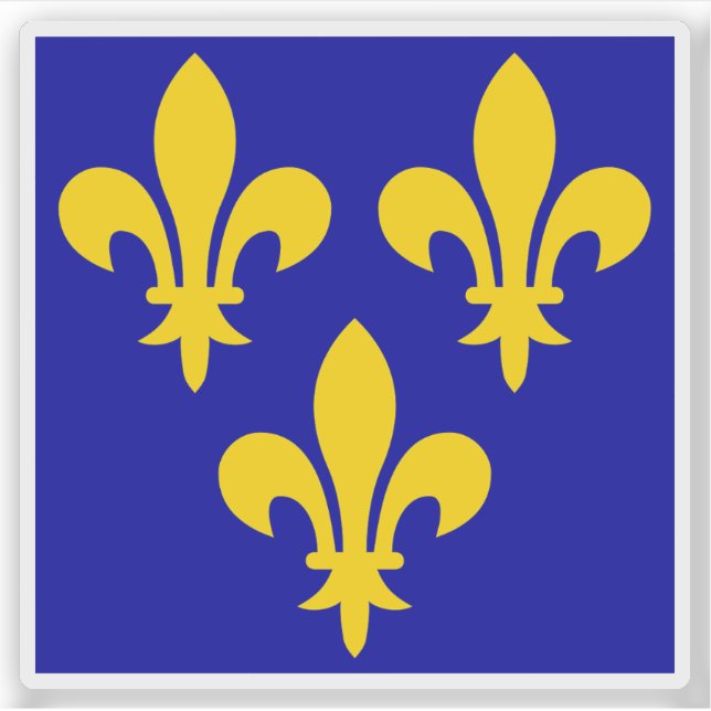Adesivo Bandeira da França (XIV-XVI) (Frente)