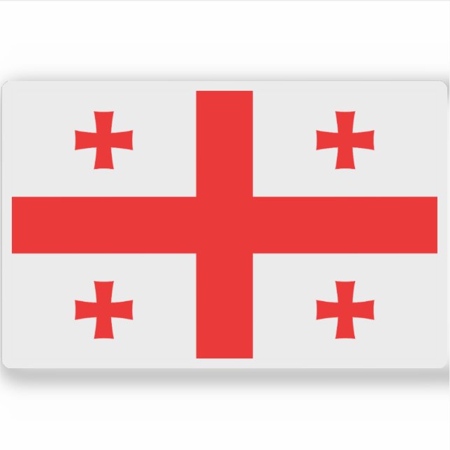 Adesivo Bandeira da Geórgia (Frente)