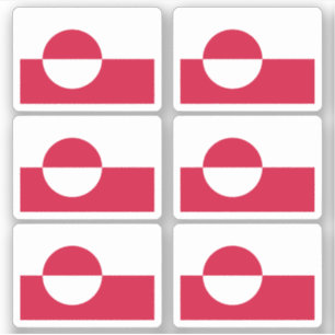 Adesivo Bandeira da Gronelândia