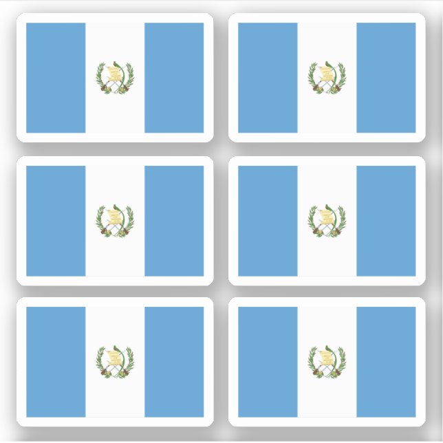 Adesivo Bandeira da Guatemala (Frente)