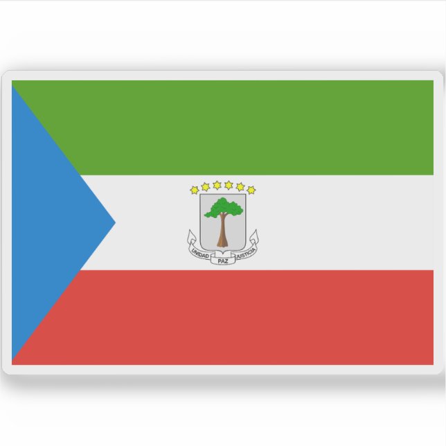 Adesivo Bandeira da Guiné Equatorial (Frente)