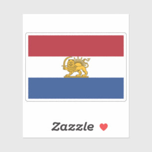 Adesivo Bandeira da Herança do Leão e Sol Iraniano Holandê