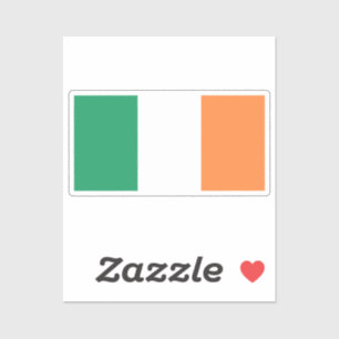 Adesivo Bandeira da Irlanda cortada personalizada 