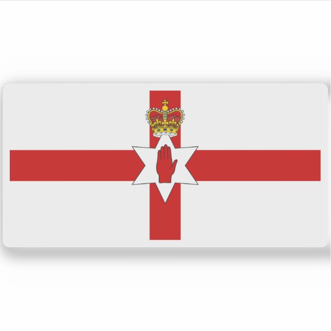 Adesivo Bandeira da Irlanda Norte (1953-1972) (Frente)