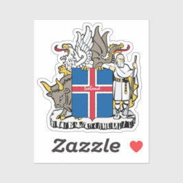 Adesivo Bandeira da Islândia, emblema, feriado/esporte