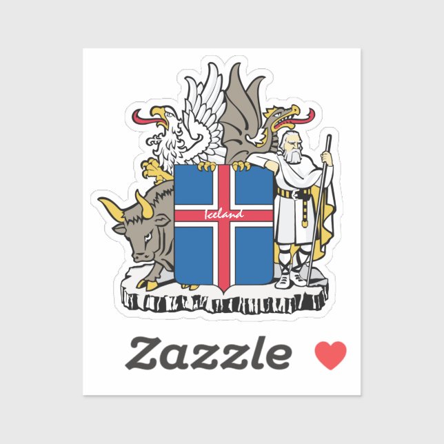 Adesivo Bandeira da Islândia, emblema, feriado/esporte (Folha)