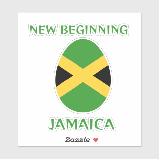 Adesivo bandeira da Jamaica (Folha)