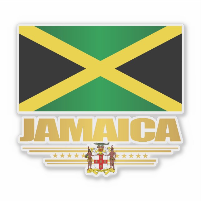 Adesivo bandeira da Jamaica (Frente)