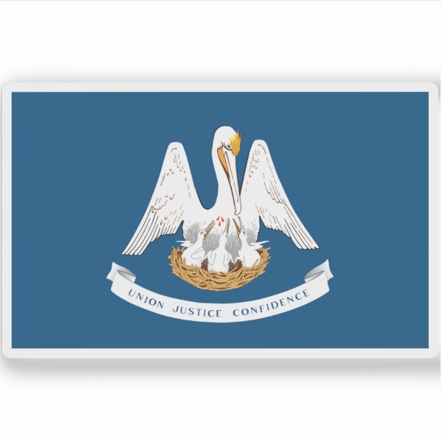 Adesivo Bandeira da Louisiana (Frente)