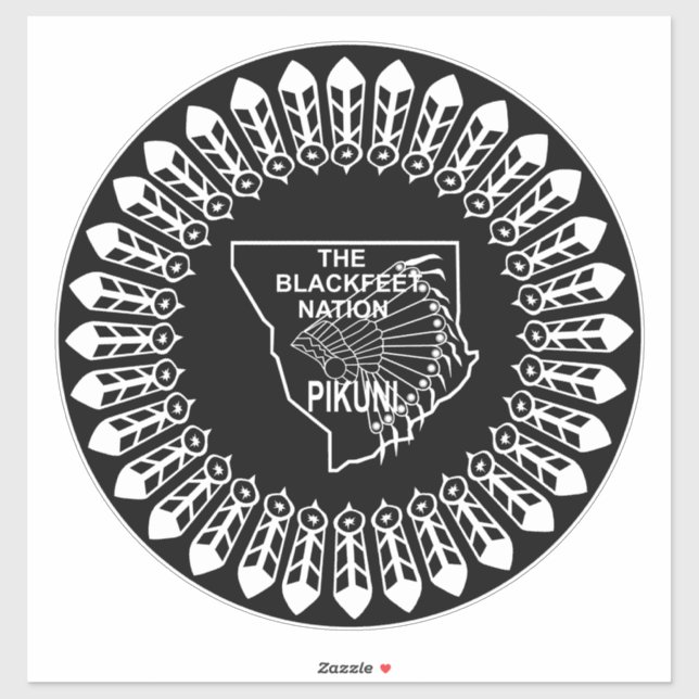 Adesivo Bandeira da Nação Blackfoot (Folha)