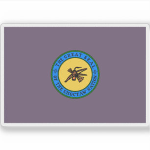 Adesivo Bandeira da nação e tribo Choctaw, EUA