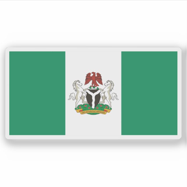 Adesivo Bandeira da Nigéria (Estado) (Frente)