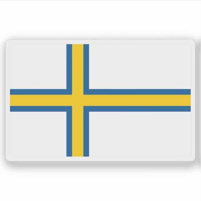 Adesivo Bandeira da Norrland, Suecia (Frente)