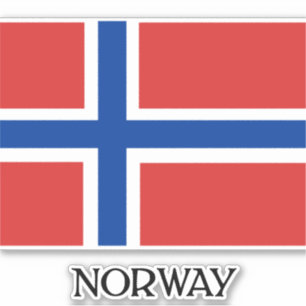 Adesivo Bandeira da Noruega, rotulada