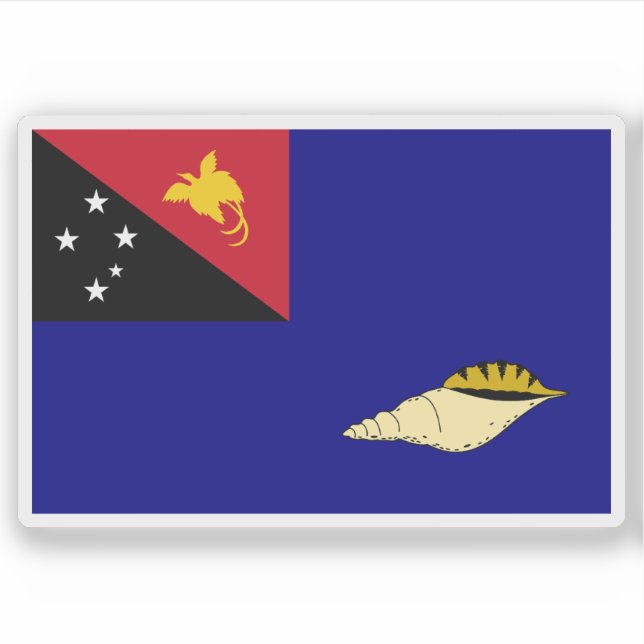 Adesivo Bandeira da Nova Grã-Bretanha Ocidental, Papua-Nov (Frente)