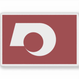 Adesivo Bandeira da Prefeitura de Kumamoto, Japão