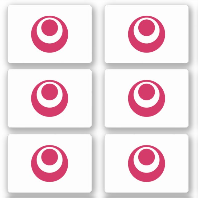 Adesivo Bandeira da Prefeitura de Okinawa, Japão (Frente)