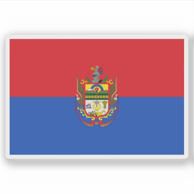 Adesivo Bandeira da província de Chimborazo, Equador (Frente)
