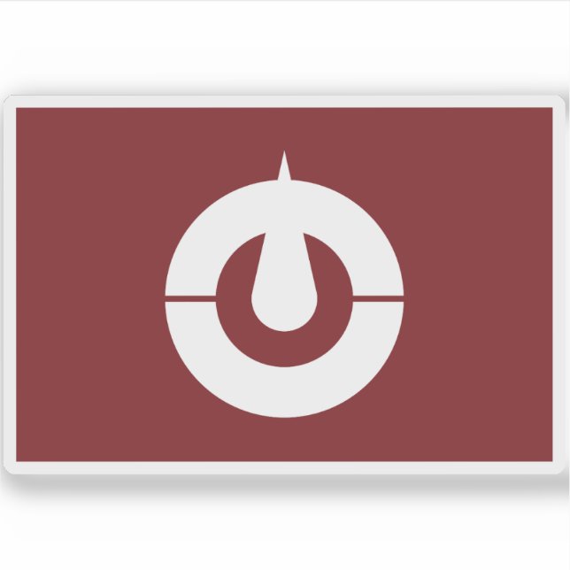 Adesivo Bandeira da Província de Kochi (Kōchi), Japão (Frente)