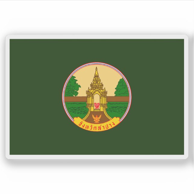 Adesivo Bandeira da província de Lampang, Tailândia (Frente)