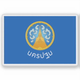 Adesivo Bandeira da província de Nakhon Pathom, Tailândia