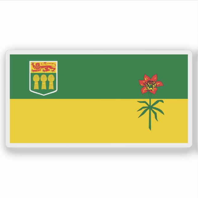 Adesivo Bandeira da província de Saskatchewan, Canadá (Frente)