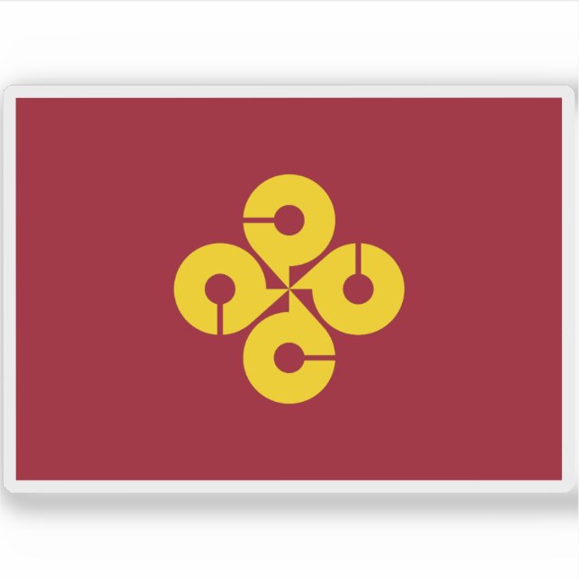 Adesivo Bandeira da Província de Shimane, Japão (Frente)