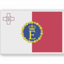 Adesivo Bandeira da Rainha Elizabeth II para Malta (1967)