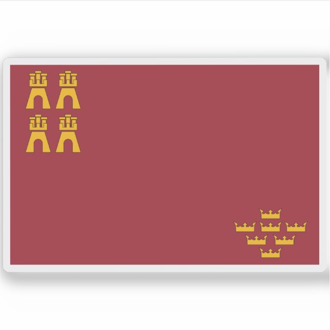 Adesivo Bandeira da Região de Múrcia (Frente)