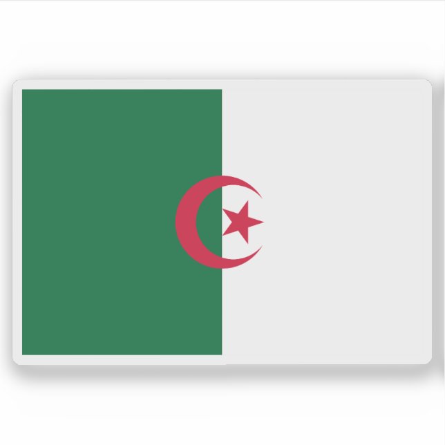 Adesivo Bandeira da República Argelina (1958-1962), Argéli (Frente)