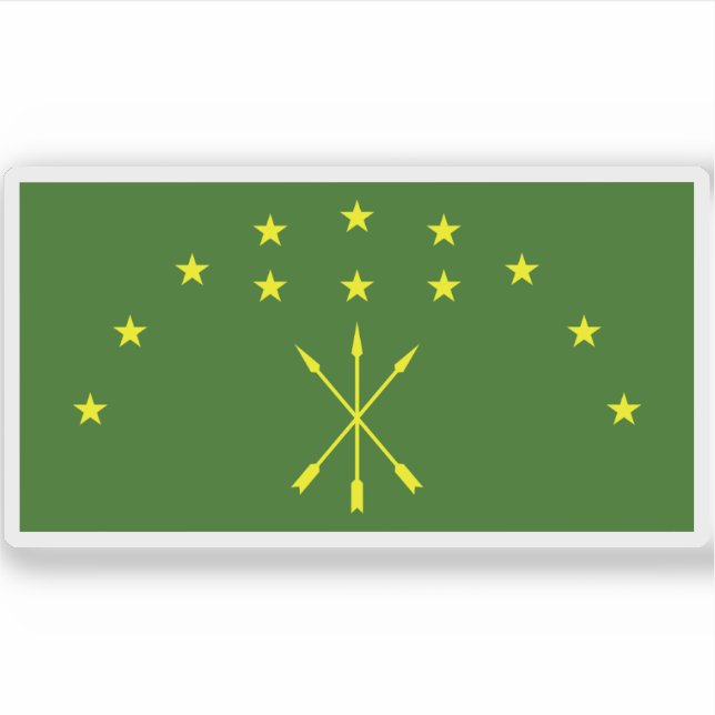 Adesivo Bandeira da República da Adygea (Frente)