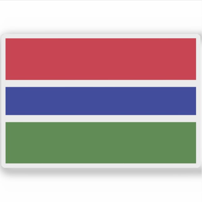 Adesivo Bandeira da República da Gâmbia (Frente)