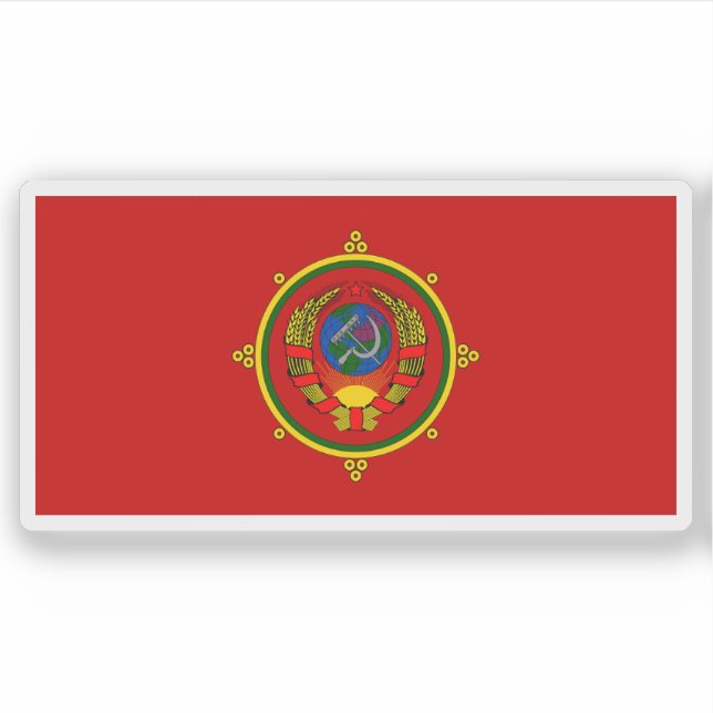 Adesivo Bandeira da República das Pessoas de Tuvan (1930) (Frente)