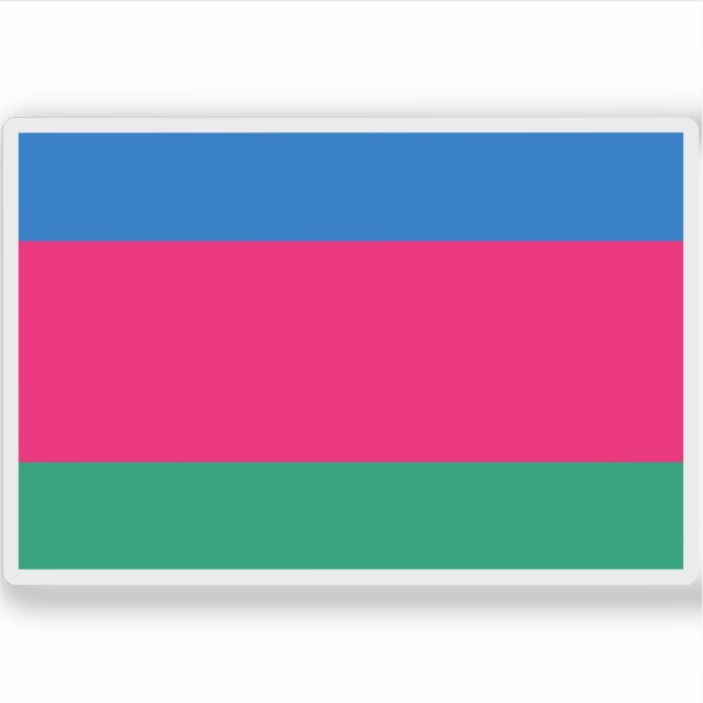 Adesivo Bandeira da República das Pessoas do Kuban (1918-1 (Frente)