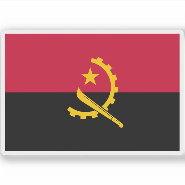 Adesivo Bandeira da República de Angola (Frente)