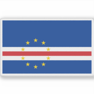 Adesivo Bandeira da República de Cabo Verde (Cabo Verde)