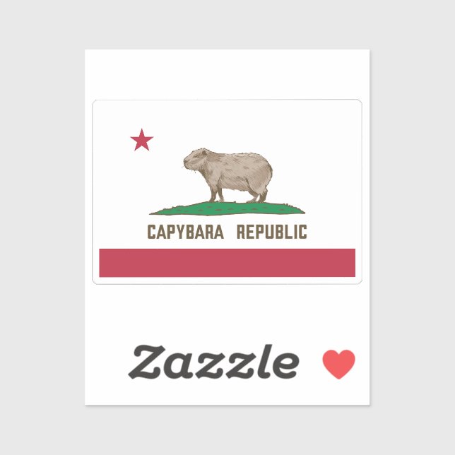 Adesivo Bandeira da República de Capybara (Folha)