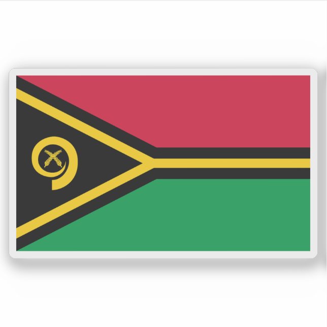 Adesivo Bandeira da República de Vanuatu (Frente)