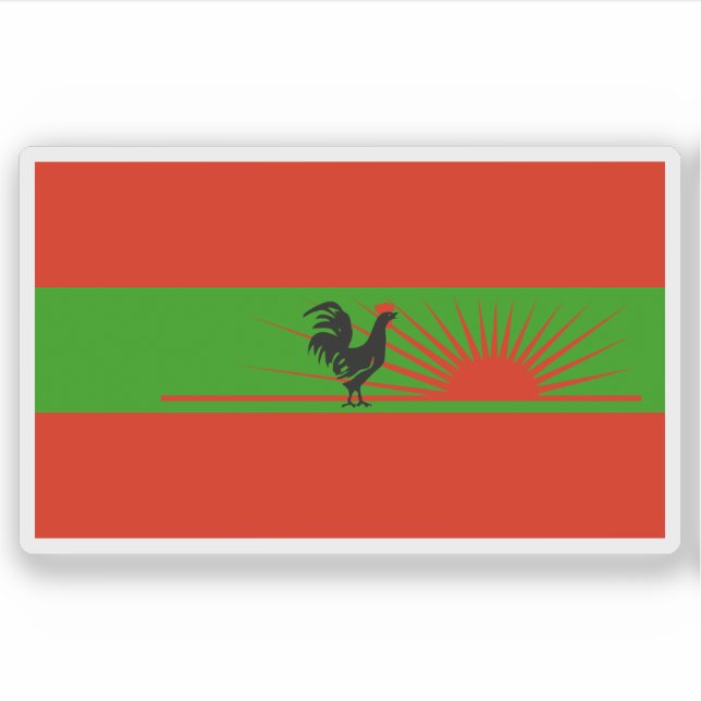 Adesivo Bandeira da República Democrática das Pessoas de A (Frente)