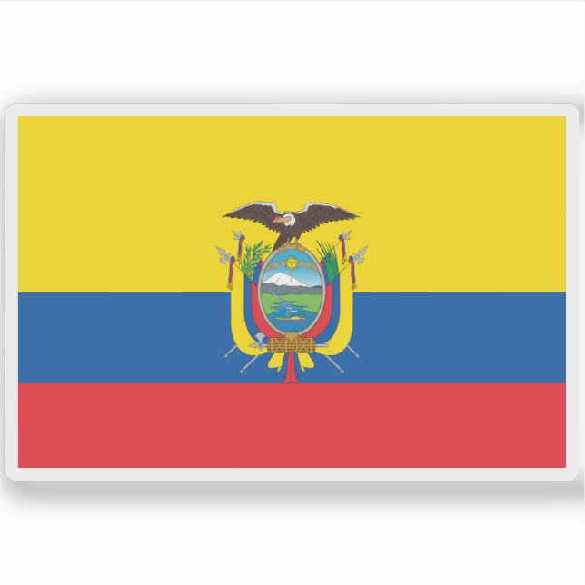 Adesivo Bandeira da República do Equador (Frente)