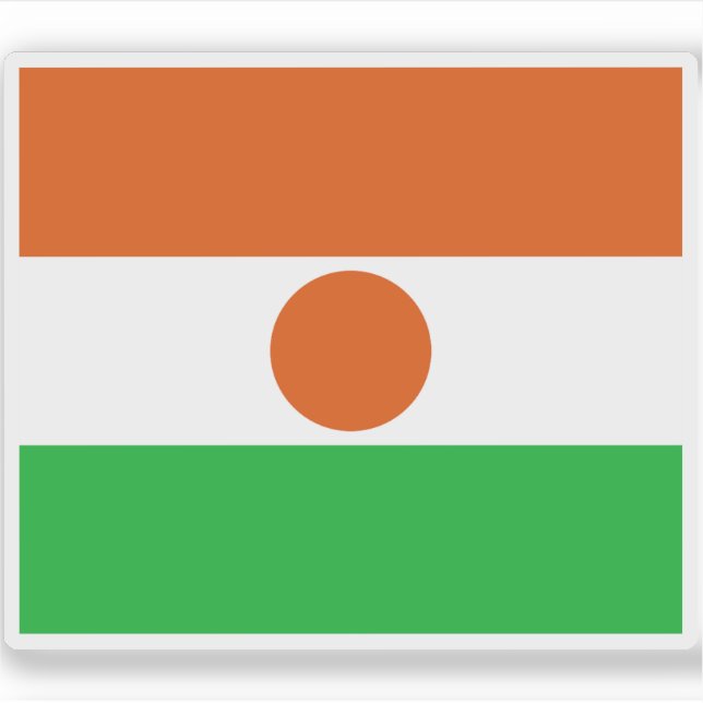 Adesivo Bandeira da República do Níger (Frente)