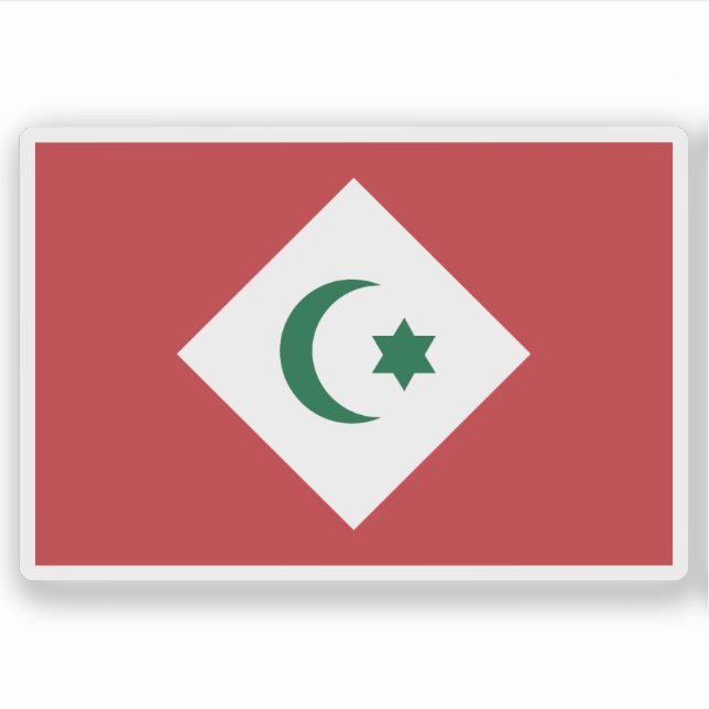 Adesivo Bandeira da República do Rif (1921-1926) (Frente)