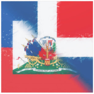 Adesivo Bandeira da República Dominicana do Haiti   Hispan