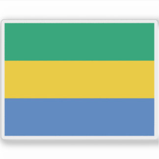 Adesivo Bandeira da República Gabonesa (Gabão)
