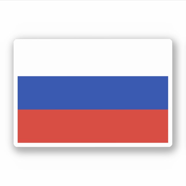 Adesivo Bandeira da Rússia (Frente)