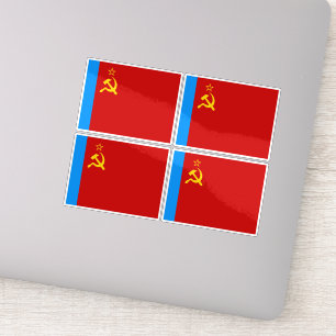 Adesivo Bandeira da Rússia Soviética, URSS, CCCP, Comunism
