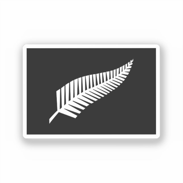 Adesivo bandeira da samambaia prateada (NZ) (Frente)