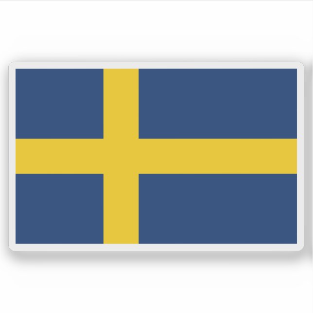 Adesivo Bandeira da Suecia (antes de 1906) (Frente)